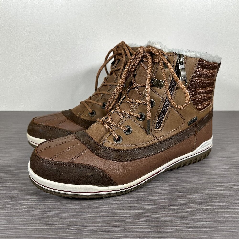 Pajar 3 Tone Waterproof Boot, Brown & Tan Leather, Mens Size 10 - 10.5 US / 43